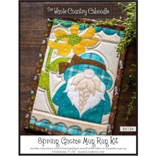 [WCC-BX134] Spring Gnome Mug Rug Kit By Leanne Anderson for Whole Country Caboodle