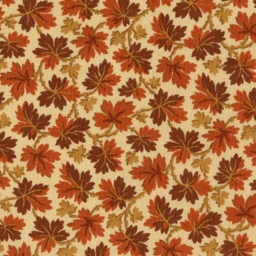 [AND-656-O] Autumn Woods Maple Leaves Orange By Autumn Woods For Andover