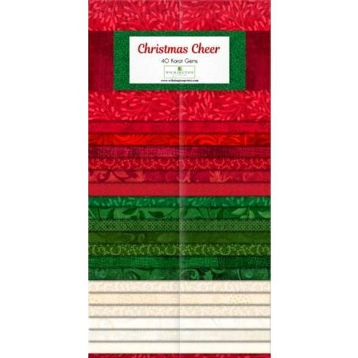 [WP-842-111-842] 40 Karat Gems Christmas Cheer 2.5In Strips By Wilmington Prints