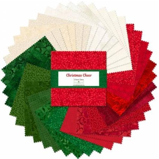 [WP-507-111-507] 40 Karat Gems Christmas Cheer 5In Squares By Wilmington Prints