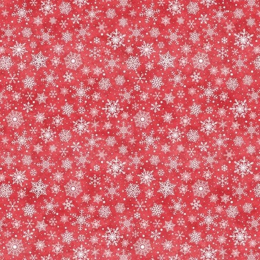 [NOR-25331-24] Little Donkey's Christmas Large Snowflakes Red