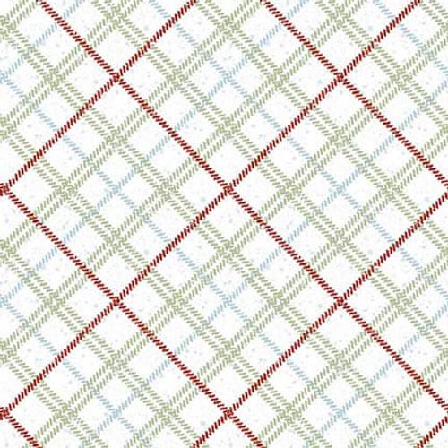 [HG-717-86] Holiday Spirit White Plaid By Henry Glass