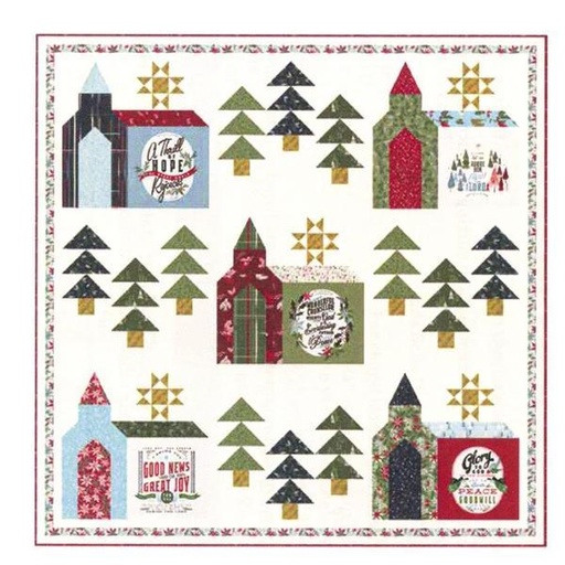 [PP-ChristmasChapel] Christmas Chapel Quilt Kit From Moda