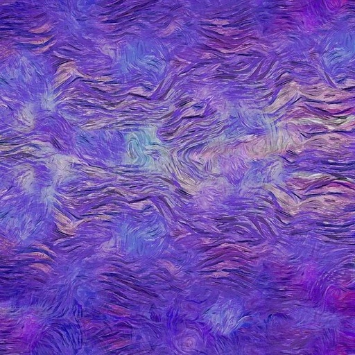 [TTR-2334-PURPLE] Wild Iris Texture Impasto Art Purple By Chong-A-Hwang For Timeless Treasures