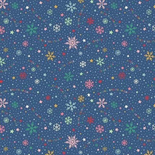 [PC-OF23304] Oh What Fun Snowflake Fun Blue by Elea Lutz for Poppie Cotton