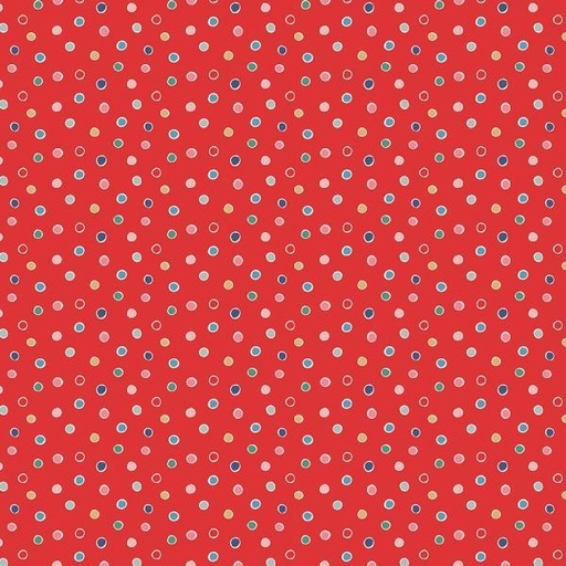 [PC-OF23312] Oh What Fun Dots Snow Red By Elea Lutz For Poppie Cotton