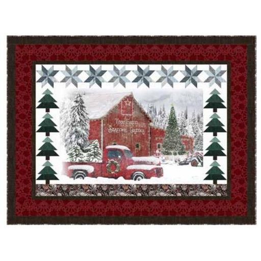 [PP-TreeFarmPostcard] Tree Farm Postcard Quilt Kit From Hoffman