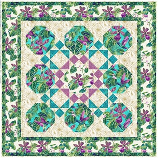 [PP-BirdsBloomsWall] Birds & Blooms Wallhanging Or Lap Quilt Kit From Northcott