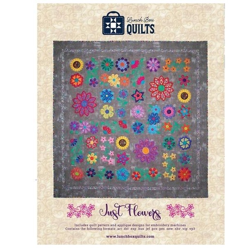 [LBQ-QP-JF-DD] Just Flowers From Lunch Box Quilts