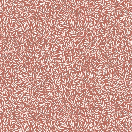 [FR-PWWM085.RED] Leicester Small Standen Lily In Red By The Originial Morris & Co For Free Spirit Fabrics