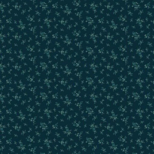 [HG-9986-77] Willow Hollow Dark Blue Floral By Kim Diehl For Henry Glass