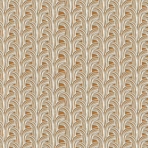 [COW-Y3865-71] Autumnity Rust Digital Basketweave By Esther Fallon Lou For Clothworks