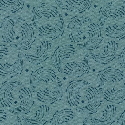 [KAF-21851-4] Grandpa'S Journal Blue Swirls By Julie Letvin For Robert Kaufman Fabrics