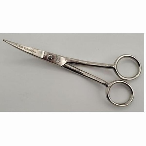 [QR-FE-6KDCC] French European Double Angled Serrated 6 Inch Nickel Scissors