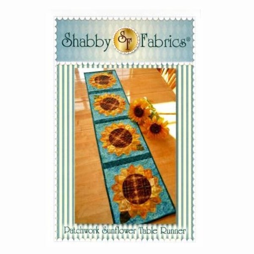 [CKR-SF-48634] Patchwork Sunflower Table Runner Pattern By Jennifer Bosworth For Shabby Fabrics