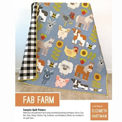 [KAF-2188-40] Fab Farm Quilt Kit By Elizabeth Hartman For Robert Kaufman