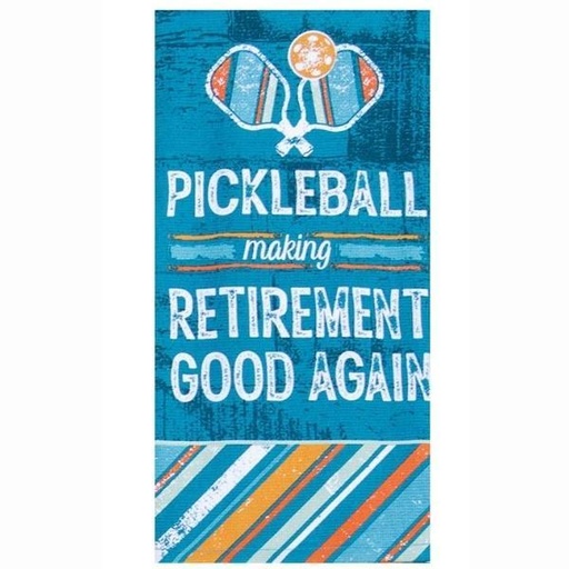 [MOD-R-7993] Pickleball Making Retirement Good Again Tea Towel By Kay Dee Deisgn For Moda 