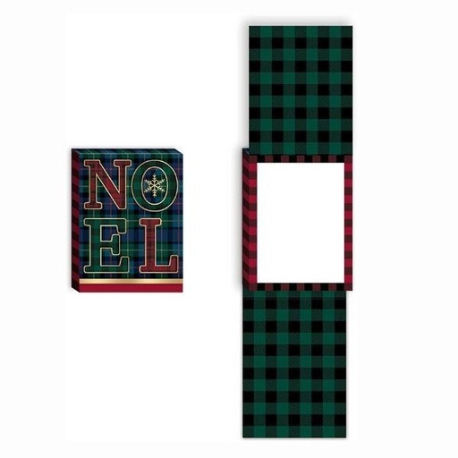 [MOD-100177-NOEL] Noel Blue Plaid Notepad By Punch Studio For Moda