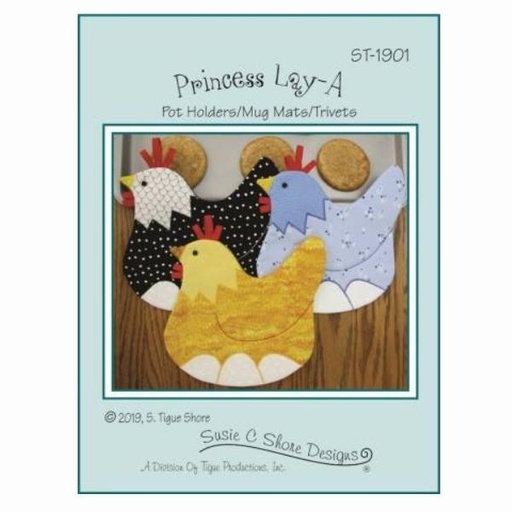 [CKR-ST-1901] Princess Lay-A Pot Holder/Mug Mat/Trivet Pattern by Suzanne Shore for Susie C. Shore Designs