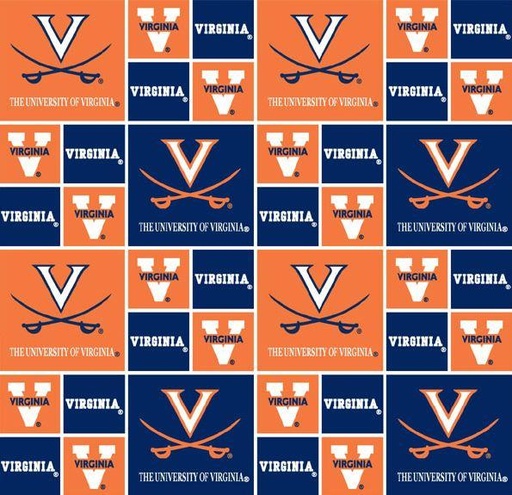 [FOT-UVA-020] College Cotton University Of Virginia Logo Block By Foust