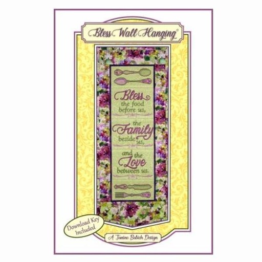 [JBD-BLESS] Bless Wall Hanging Quilt And Embroidery Pattern From Janine Babich Designs