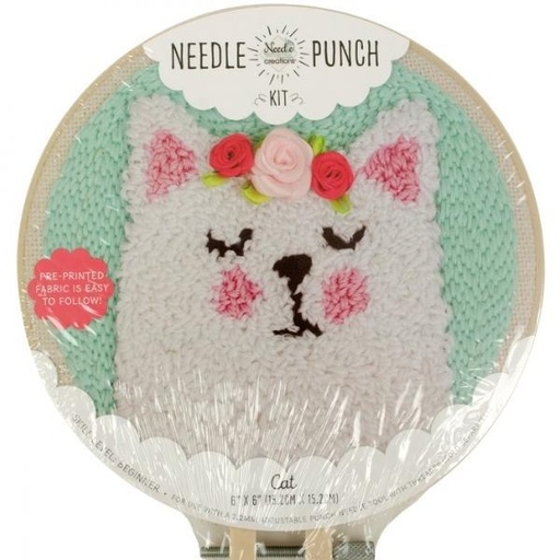 [NC-PNND-CAT] 6In Punch Needle Cat From Needle Creations