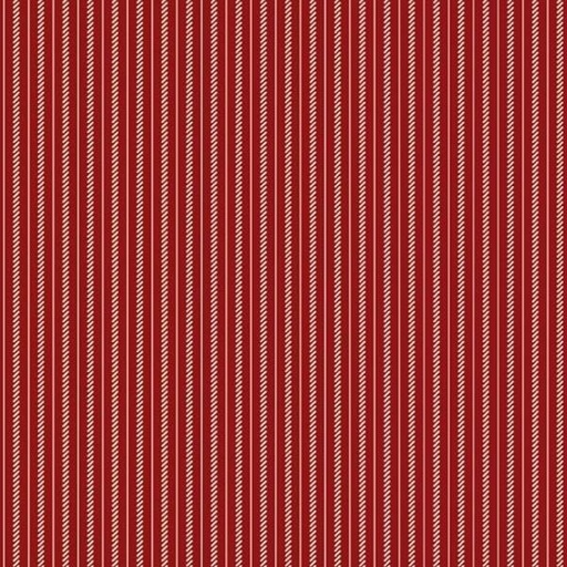 [MB-R220706-RED] Seaside Ticking Red By Paula Barnes For Marcus Fabrics