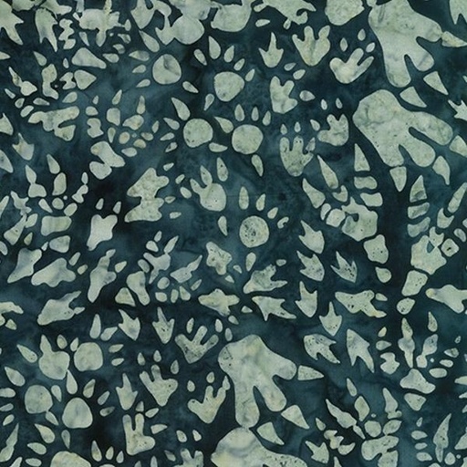 [NOR-83102-45] Dinosaurus Teal Footprints By Banyan Batiks Studio For Northcott Fabrics 