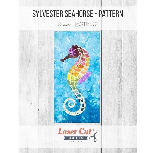 [LCM-SHOR-BNDL] Sylvester Seahorse Pattern & Pre-Printed Bundle by Madi Hastings for Laser Cut Quilts