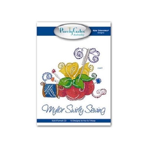 [PGD-MYSS] Mylar Swirly Sewing Embroidery Cd Pattern From Purely Gates 