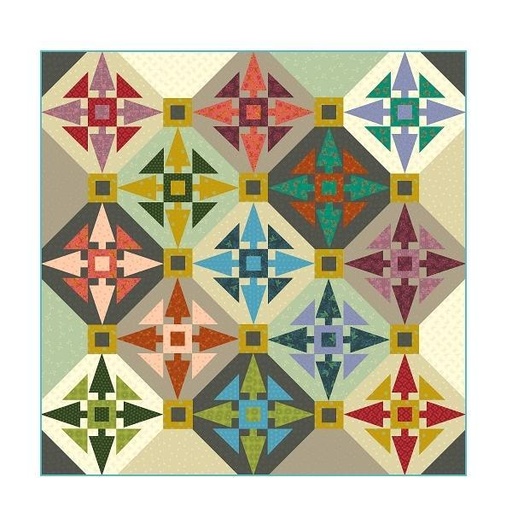 [SKW-478] Compass Quilt Pattern from Sew Kind of Wonderful 