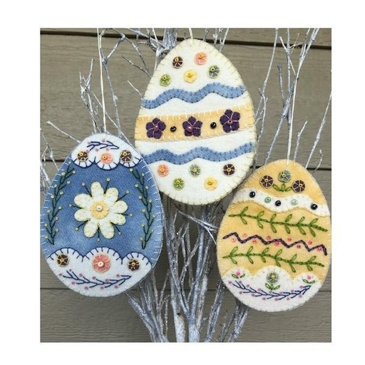 [CATQ-CTP-023] Sp"Egg"Tacular Woolie Eggs Pattern By Sue Holbrook For Cotton And Thread Quilts