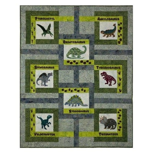 [PP-QuiltasaurusKit] Quiltasaurus Machine Embroidery Quilt Kit 