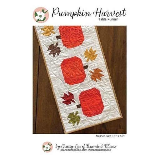 [MOD-BNB-2322] Pumpkin Harvest Table Runner Pattern By Chrissy Lux Of Branch & Blume For Moda