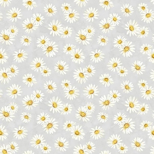 [WP-19156-915] Zest For Life Gray Daisy Toss By Cynthia Coulter For Wilmington Prints