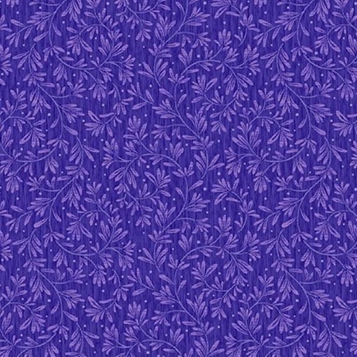 [HG-3160-75] Nature'S Affair Blue/Violet Rosemary By Jan Mott For Henry Glass Fabrics 