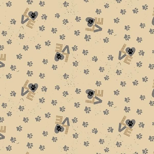 [COW-3975-6] Purrfection Paw Prints Gray By Dan Dipaolo For Clothworks 