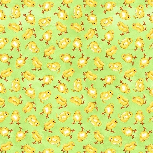 [BLAN-3267-66] Spring Is Hare Green Chicks By Studioevav For Blank Quilting 