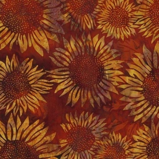 [HOF-2546-389] All Things Spice Paprika Sunflower Bali Batiks From Hoffman