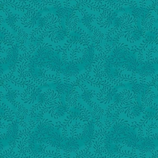 [WP-27650-774] Swirling Leaves Dark Teal By Danielle Leone For Wilmington Prints 