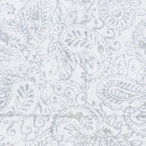 [WP-22276-144] Blue Smoke Batiks Cream Paisley From Wilmington Batiks 