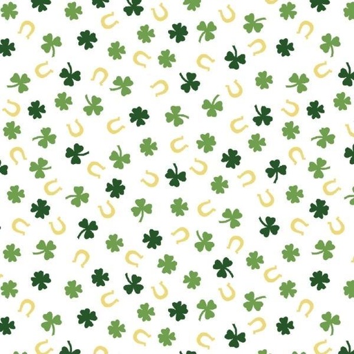 [EES-MASM9205-G] Celebration Lucky Shamrock Metallic By Kimberbell For Maywood Studio