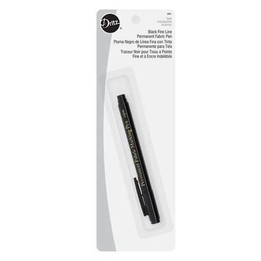 [PDZ-3087] Dritz Fine Line Permanent Fabric Pen, Black