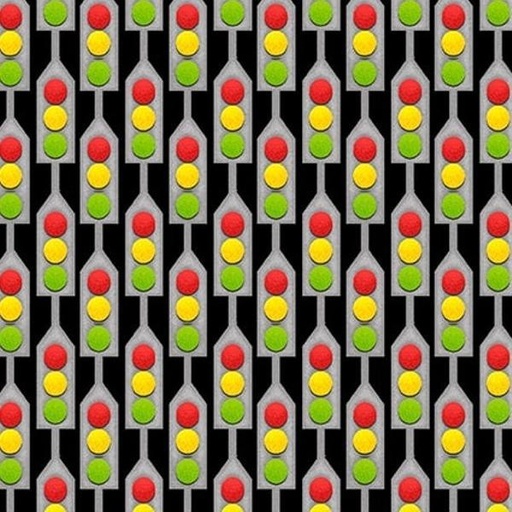 [HG-1130-99] Go-Go Traffic Lights By Kate Mawdsley For Henry Glass Fabrics 