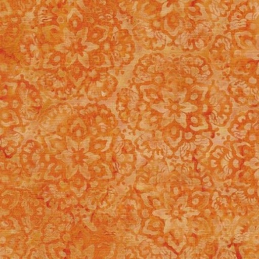 [IB-11234-0270] Copper Patina Batik Hexagon Orange Cheddar From Island Batik 