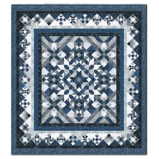 [PP-BlueSmokeKit] Blue Smoke Batik Quilt Kit From Wilmington