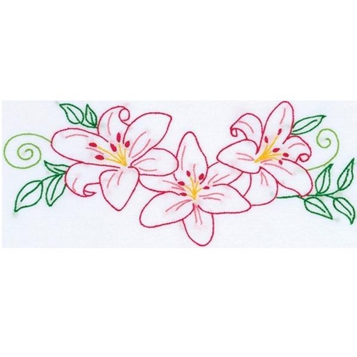 [JD-1600-819] Lillies Perle Edge Pillowcases From Jack Dempsey Inc