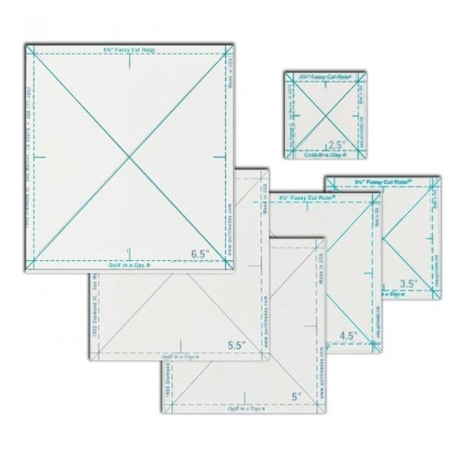 [QD-2056-QD] Complete Fussy Cut Ruler Set from Quilt in a Day