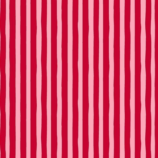 [WF-53886-5] Eloise Signature Stripe Red and Pink by K.Thompson, H.Knight, and Simon&Schuster for Windham Fabrics