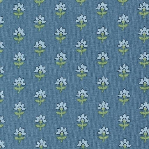 [MOD-55301-13] Shoreline Coastal Florals Medium Blue By Camille Roskelley For Moda Fabrics